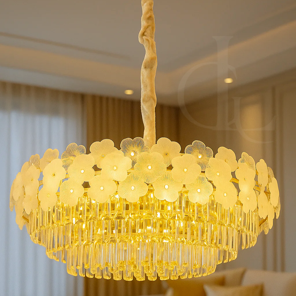 Petals Aglow (Glass, Clear) Chandelier